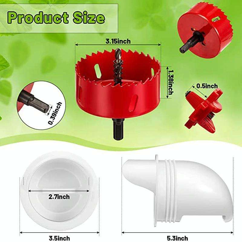 DIY Chicken Feeders Automatic Poultry Feeders Kit for Buckets, Barrels, Troughs, Spec: 4pcs/set O...