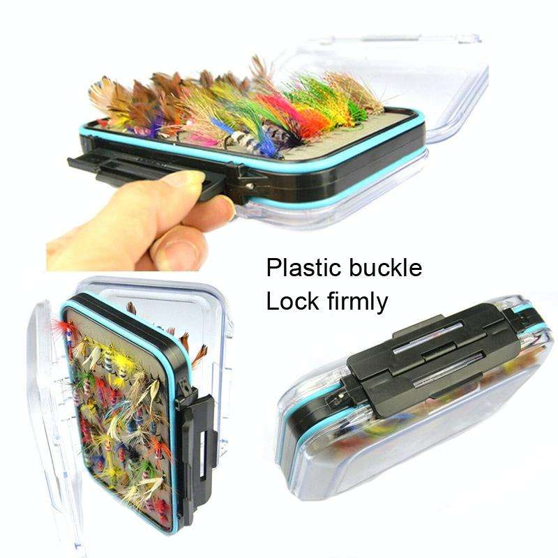 64 PCS / Set Outdoor Fishing Tackle Box Fly Hook Bait