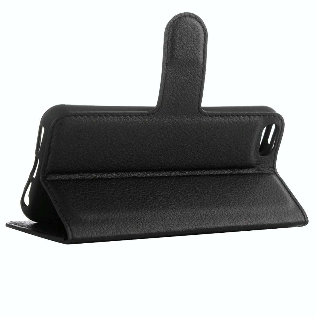 For iPhone 5 & 5s & SE Litchi Texture Horizontal Flip Leather Case with Holder & Card Slots & Wal...