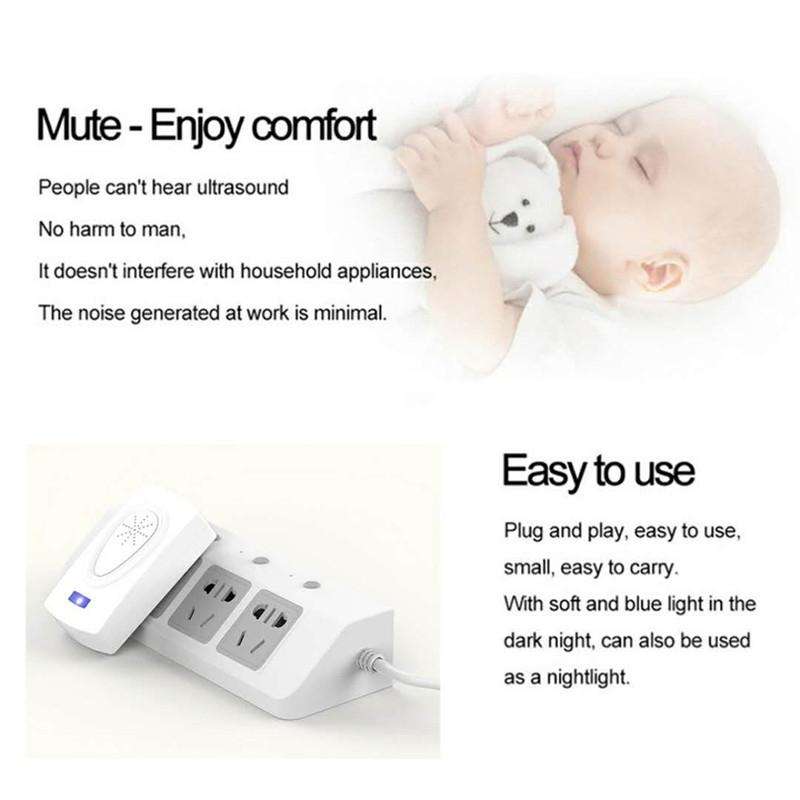 Ultrasound Mouse Cockroach Pest Repeller Device Insect Rats Spiders Mosquito Killer Pest Control ...