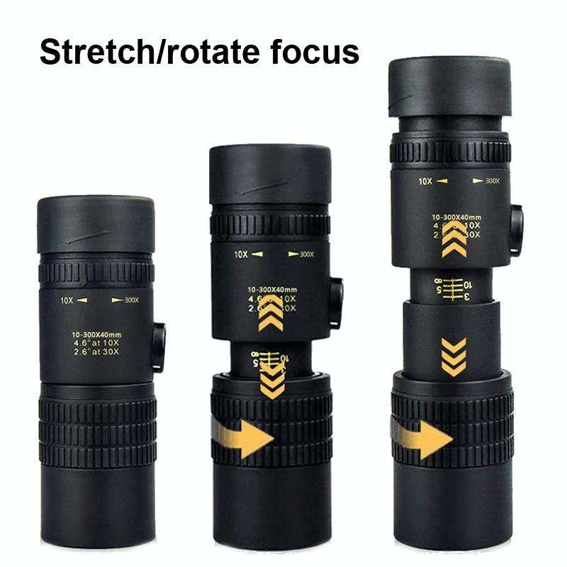 10-300x40 Monocular HD Telescope BAK4 Prism Telescope,Style: Standard