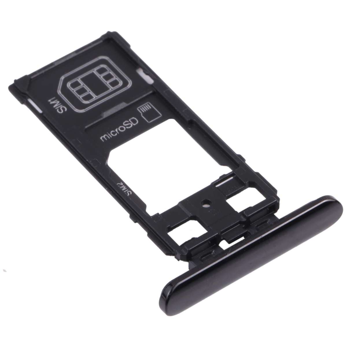 SIM Card Tray + SIM Card Tray / Micro SD Card Tray for Sony Xperia 5 (Black)