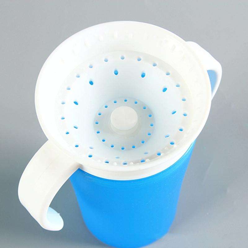 360 Degrees Rotated Baby Learning Drinking Cup With Double Handle Flip(Pink)