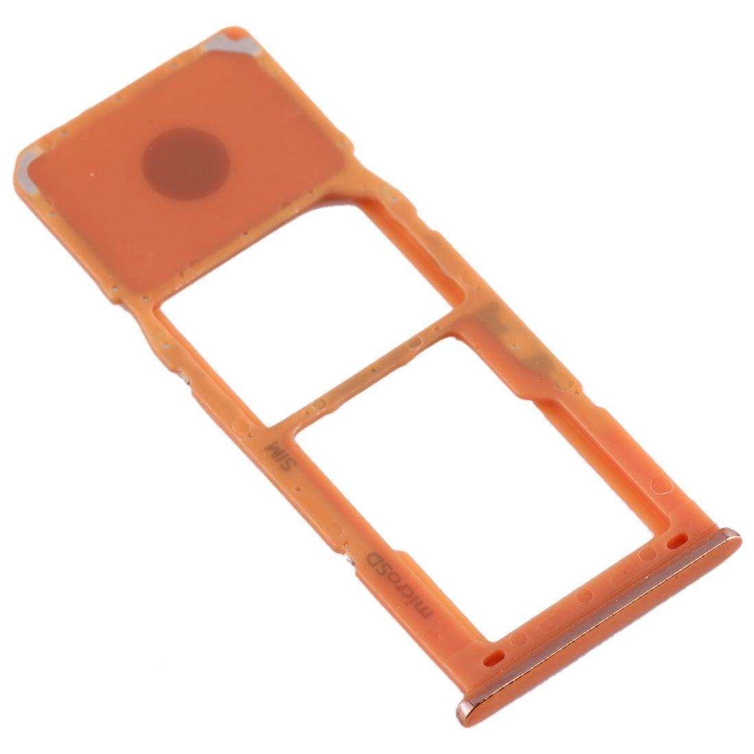 For Galaxy A20 A30 A50 SIM Card Tray + Micro SD Card Tray (Orange)