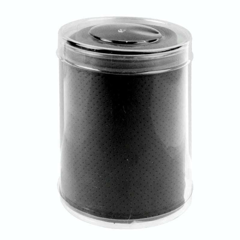 Leather Steering Wheel Cover With Needle and Thread, Size: 54x10.5cm (Black)