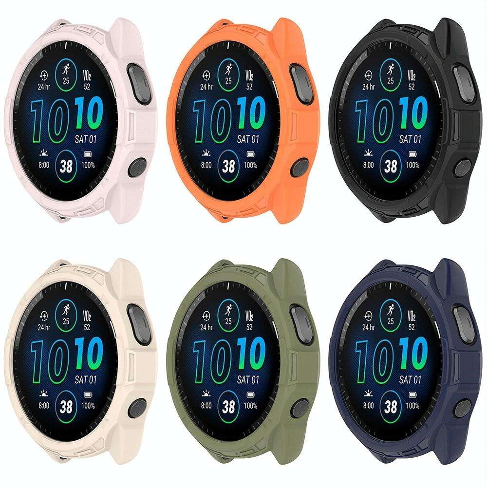 For Garmin Forerunner 965 Armor Hollow Watch Protective Case(Black)