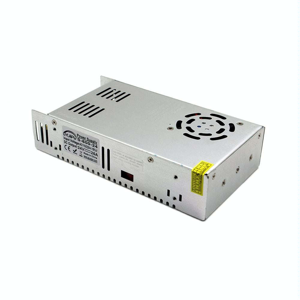 S-600-24 DC24V 25A 600W Light Bar Regulated Switching Power Supply LED Transformer, Size: 215 x 1...