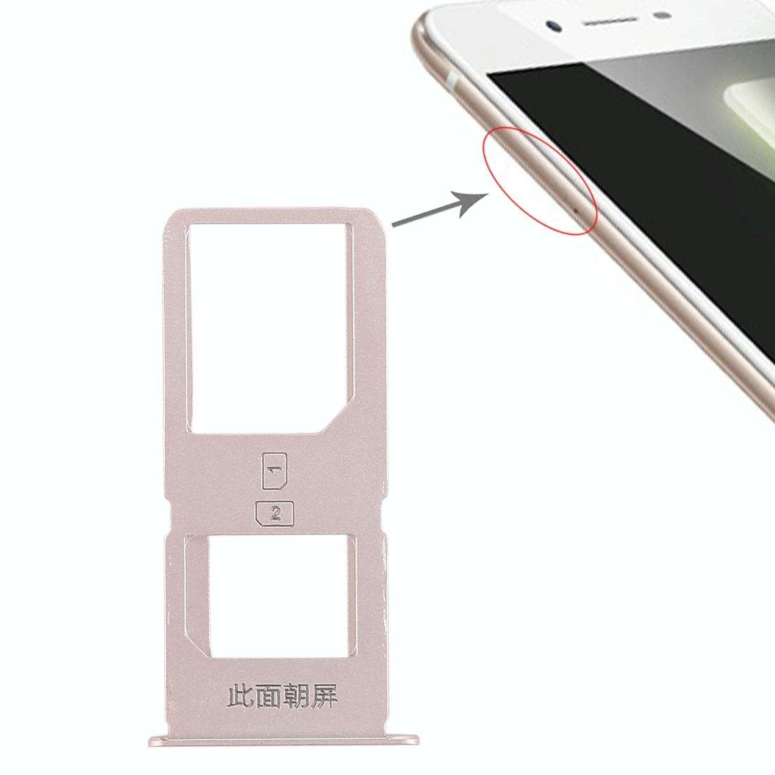 For Vivo X6S Plus 2 x SIM Card Tray (Gold)