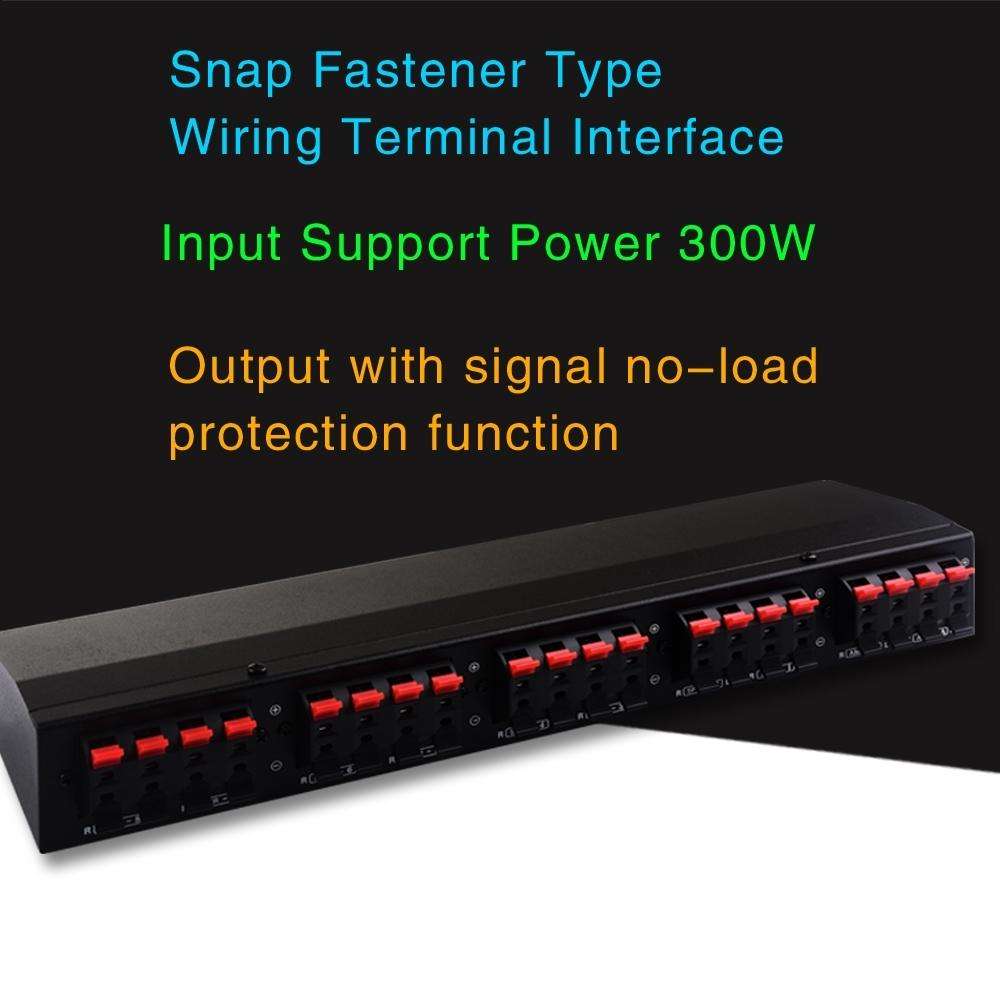 100W 2 In 8 Out Power Amplifier Loudspeaker Box Switcher