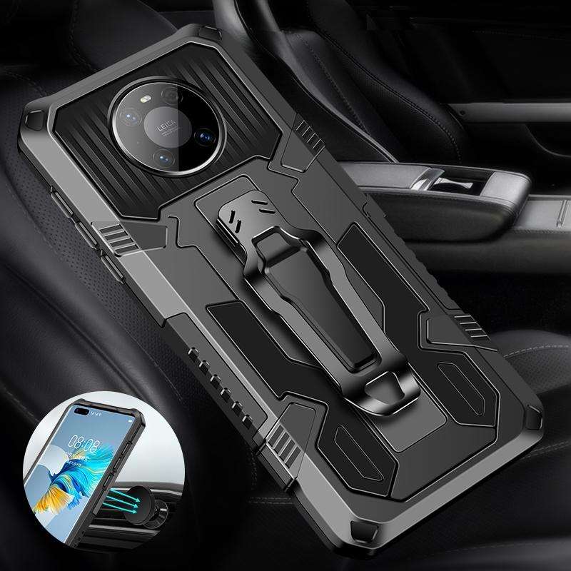 For Huawei Mate 40 Pro Machine Armor Warrior Shockproof PC + TPU Protective Case(Coffee)