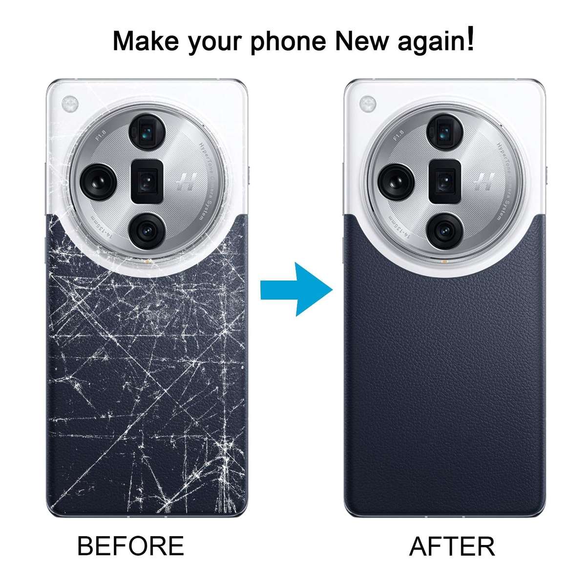 For OPPO Find X7 Original Battery Back Cover with Camera Lens Cover(Blue)