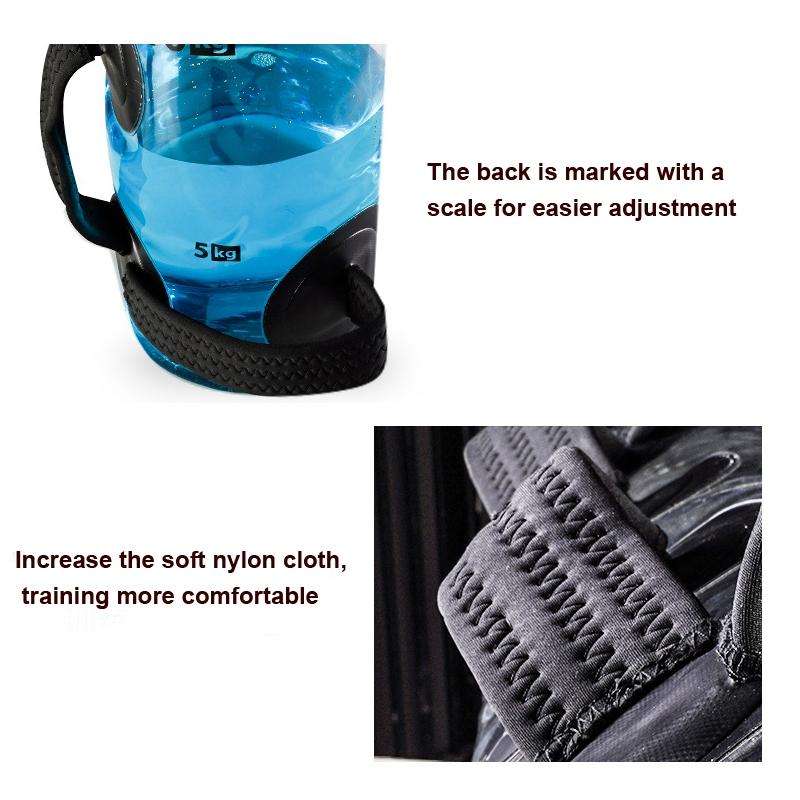 Weight-Bearing Fitness Water Bag Adjustable Water Power Bag Portable Water Injection Weightliftin...