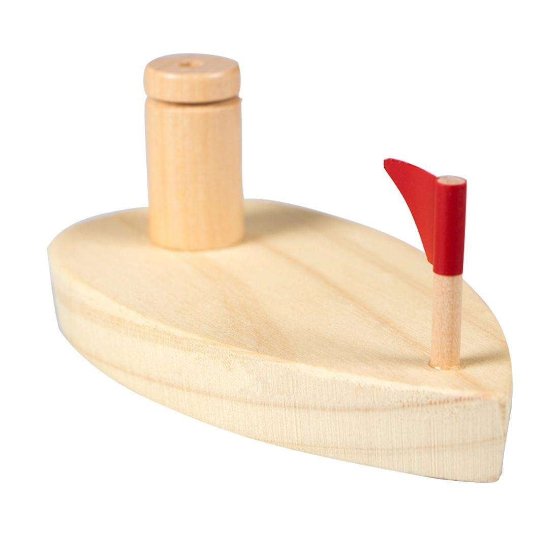 Baby Toys Wooden Balloon Boat Balloon Powered Boat Child Wooden Bath Toys