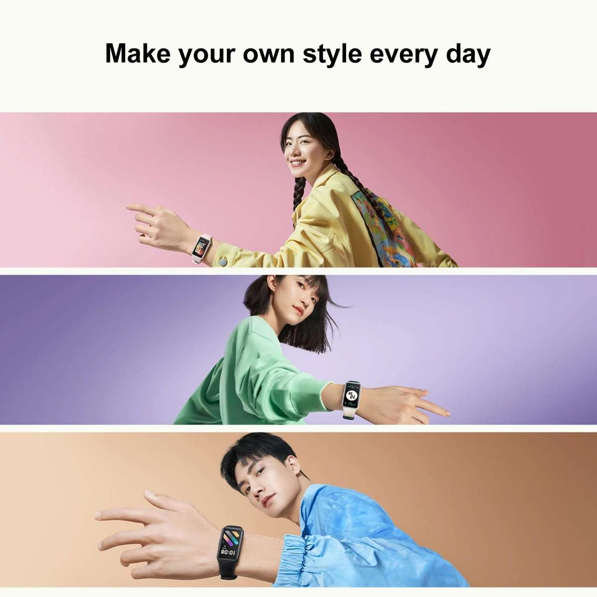 Honor Band 7 NFC, 1.47 inch AMOLED Screen, Support Heart Rate / Blood Oxygen / Sleep Monitoring(P...