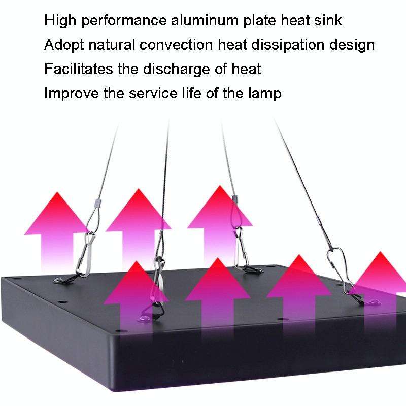 Large 169 LEDs Quantum Plant Growth Lighting Outdoor Full Spectrum Planting Lamp(EU Plug)