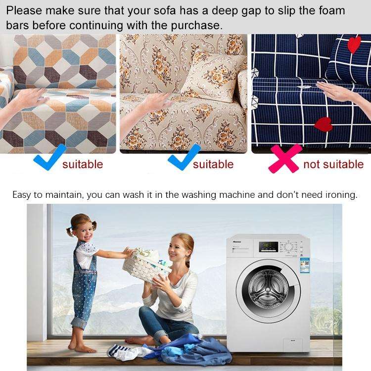 Four Seasons Solid Color Elastic Full Coverage Non-slip Sofa Cover(Rose Red)