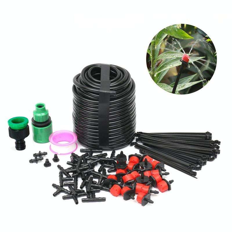 10m Kit Hose Drip Irrigation System Plant Watering Set 360 Degree Adjustable Drippers