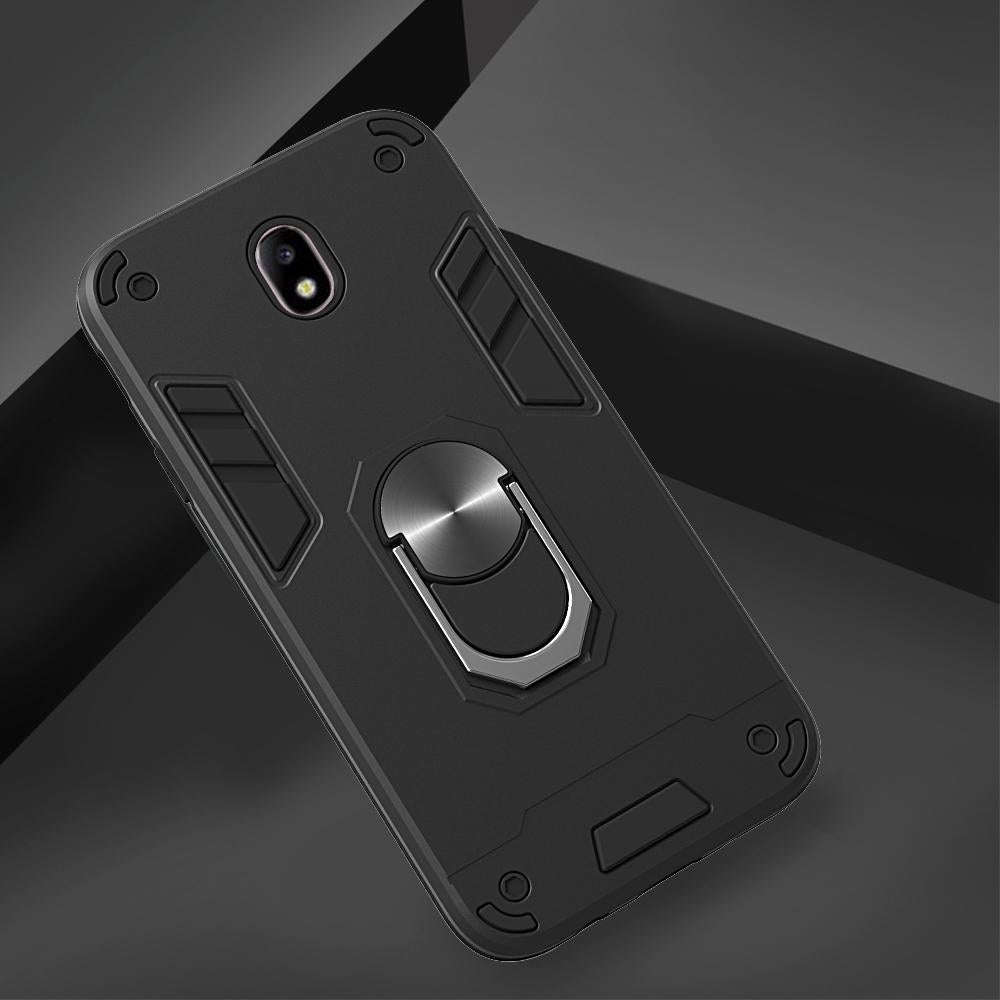 For Samsung Galaxy J7 Pro / J730 2 in 1 Armour Series PC + TPU Protective Case with Ring Holder(B...