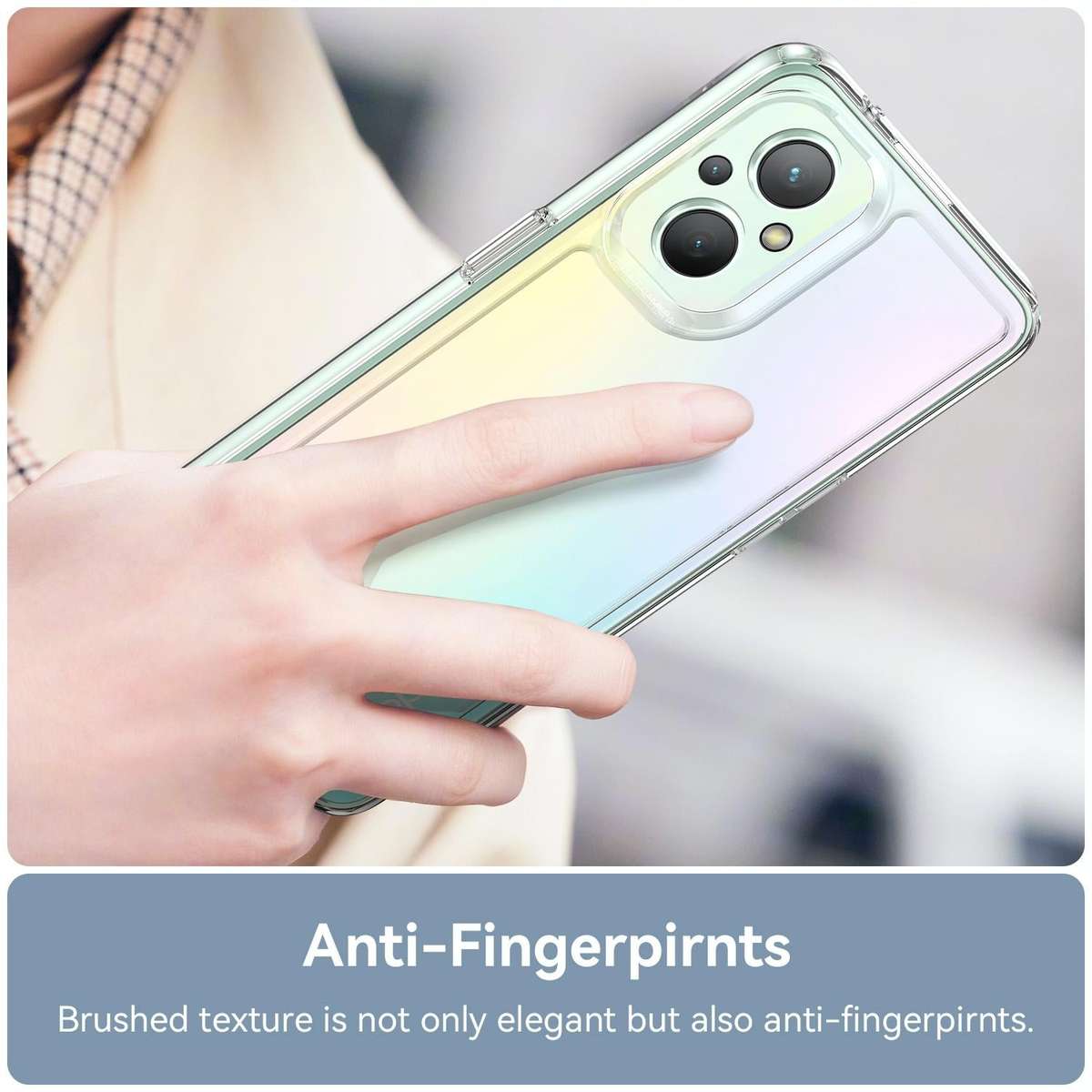 For OPPO Reno 7Z 5G Colorful Series Acrylic + TPU Phone Case(Transparent)