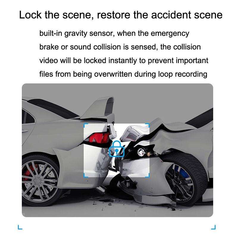M9 Hidden Driving Recorder WiFi Phone Connecting Car Parking Monitoring 1080P HD Recorder(Without...