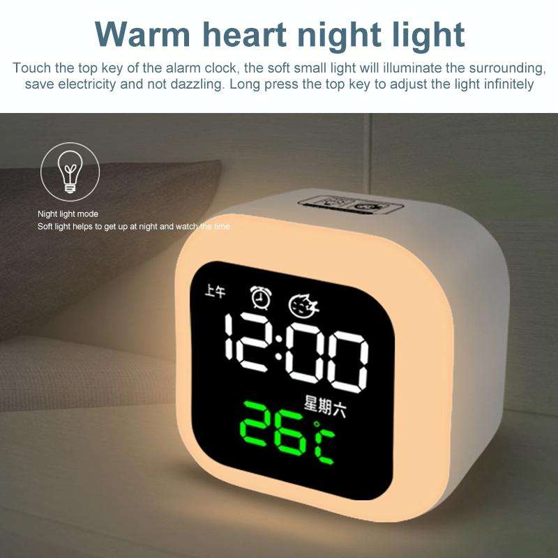 USB Home Smart Clock with Night Light & Memory Function & LED Display