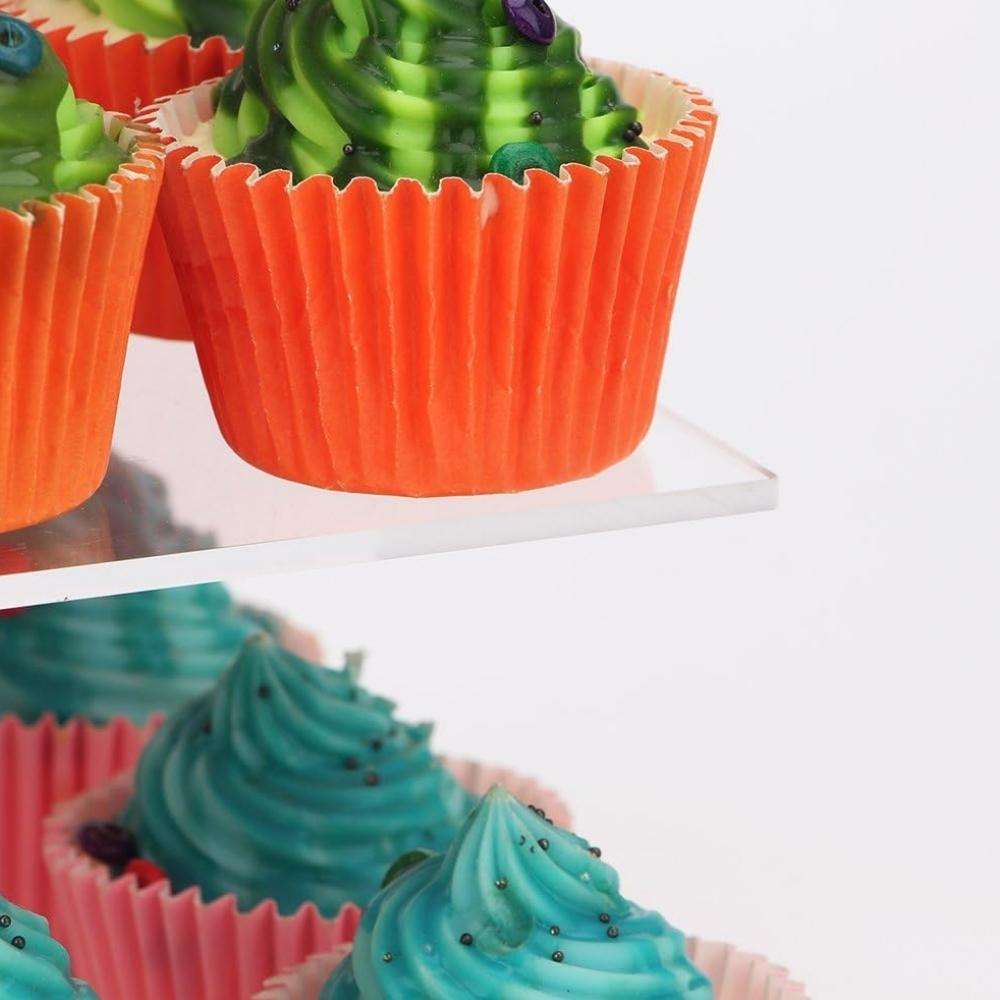 YX065 4 Tier Acrylic Square Cupcake Stand