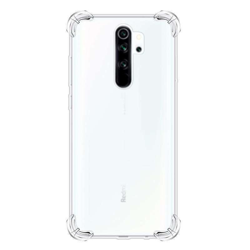 For Xiaomi Redmi Note 8 Pro Four-Corner Anti-Drop Ultra-Thin Transparent TPU Phone Case(Transparent)