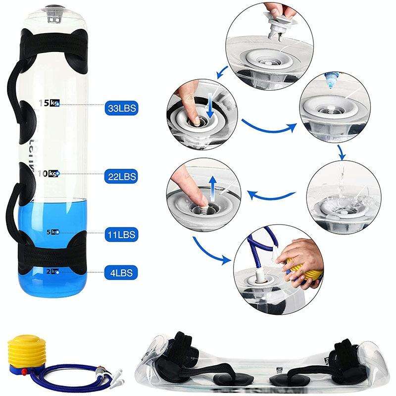 Weight-Bearing Fitness Water Bag Adjustable Water Power Bag Portable Water Injection Weightliftin...