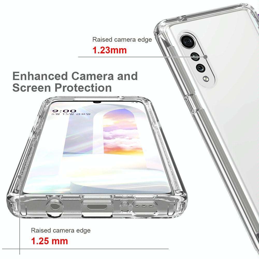 For LG Velvet Shockproof High Transparency Two-color Gradual Change PC+TPU Candy Colors Phone Pro...