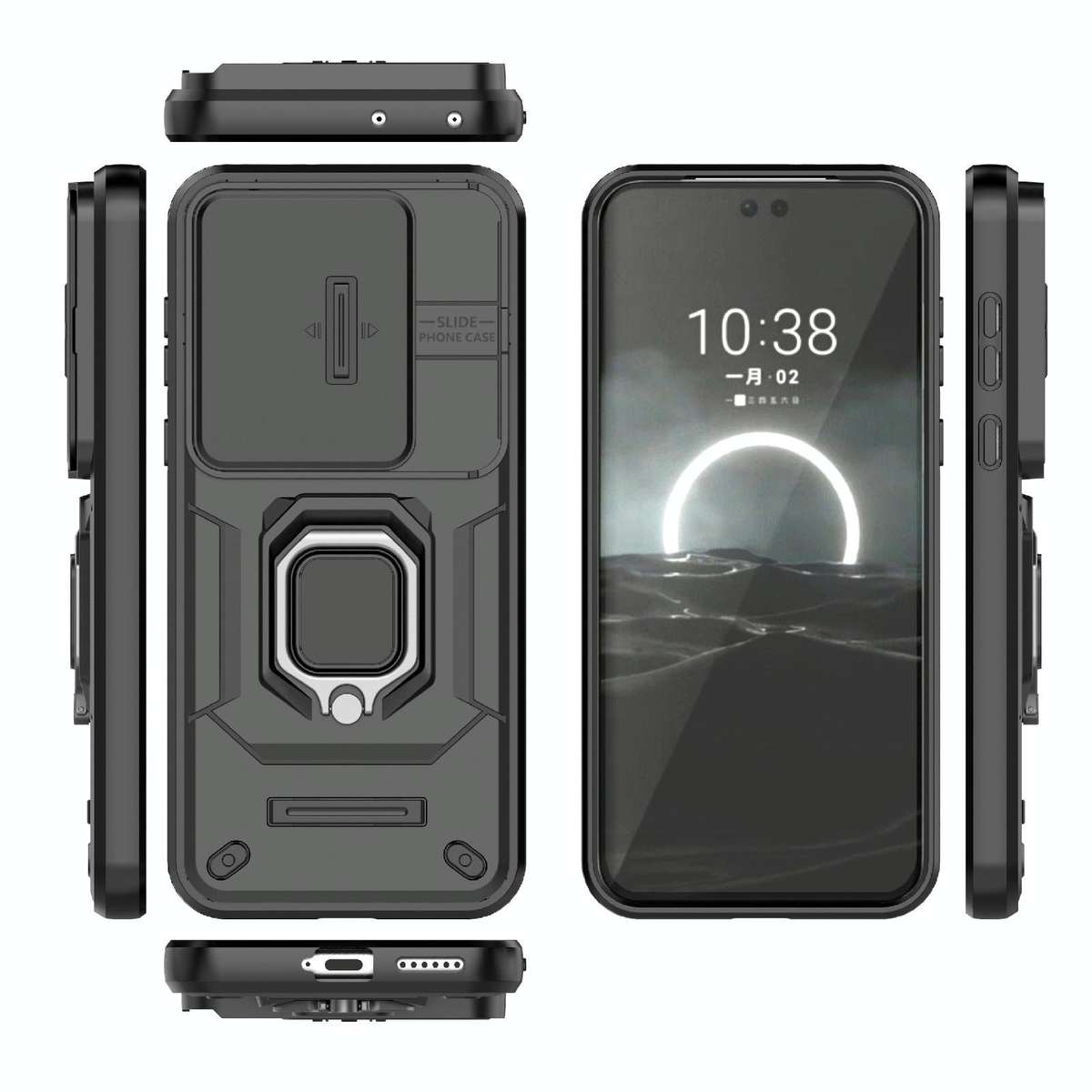 For Huawei Pura 70 Pro / Pura 70 Pro+ Sliding Camshield TPU + PC Shockproof Phone Case with Holde...