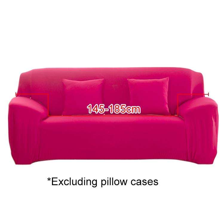 Four Seasons Solid Color Elastic Full Coverage Non-slip Sofa Cover(Rose Red)