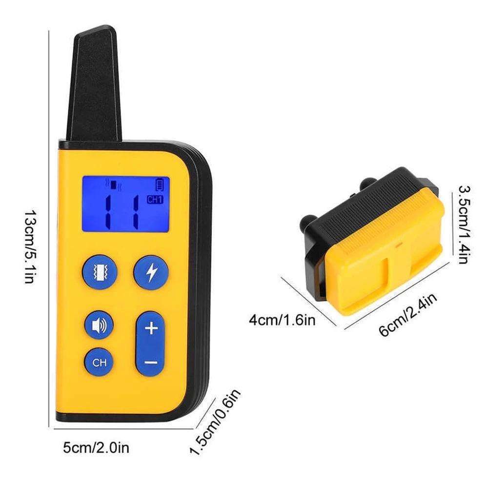 800m Remote Control Dog Trainer Stop Barker Electrical Shock Vibration Pet Collar(Black)