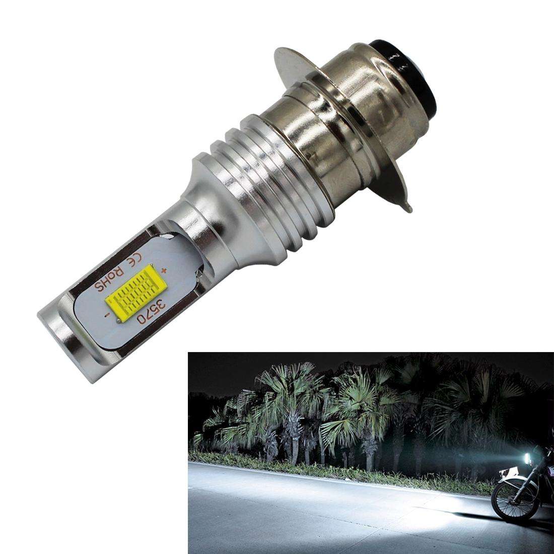 P15D/H6M 1000LM 72W 6000K White Light 2-LED 3570 Bulbs Motorcycle Headlights, DC 12-24V