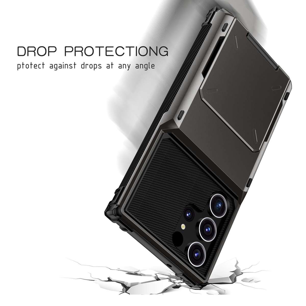 For Samsung Galaxy S24 Ultra 5G Scratch-Resistant Shockproof Heavy Duty Rugged Armor Phone Case(B...