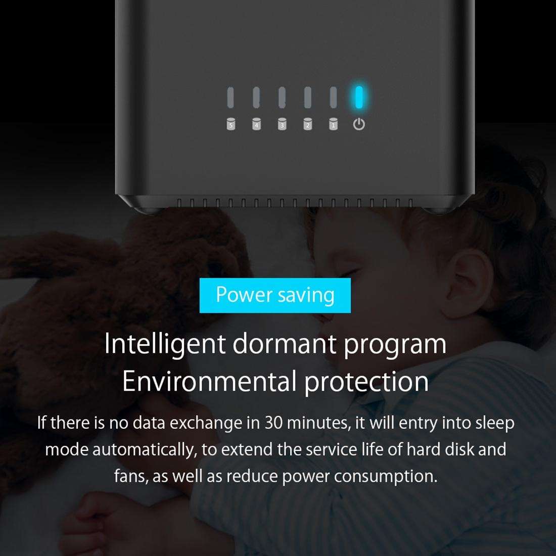 ORICO DS500C3 3.5 inch 5 Bay Magnetic-type USB-C / Type-C Hard Drive Enclosure with Blue LED Indi...