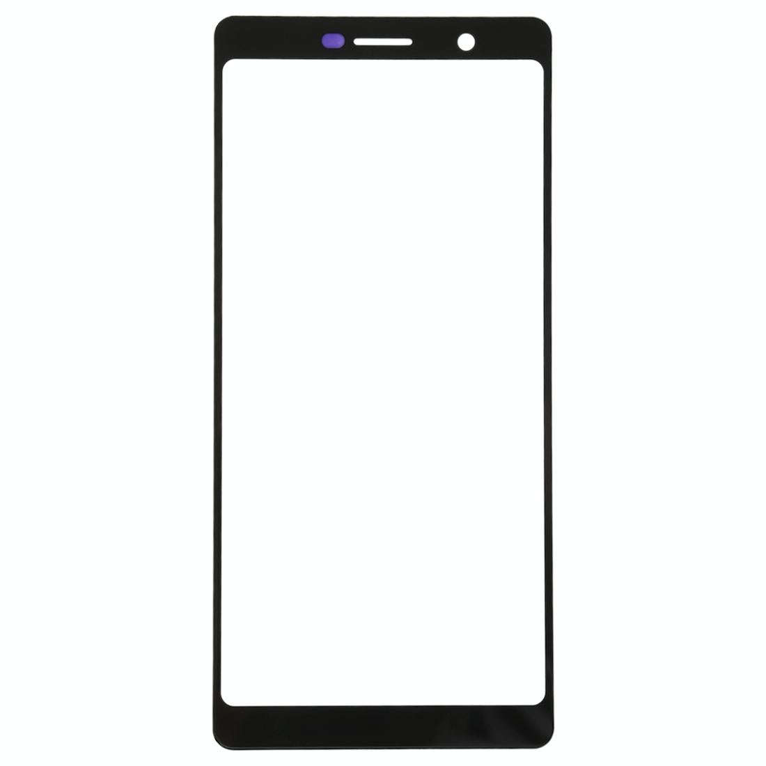 Front Screen Outer Glass Lens for Nokia 7 Plus / E9 Plus (Black)