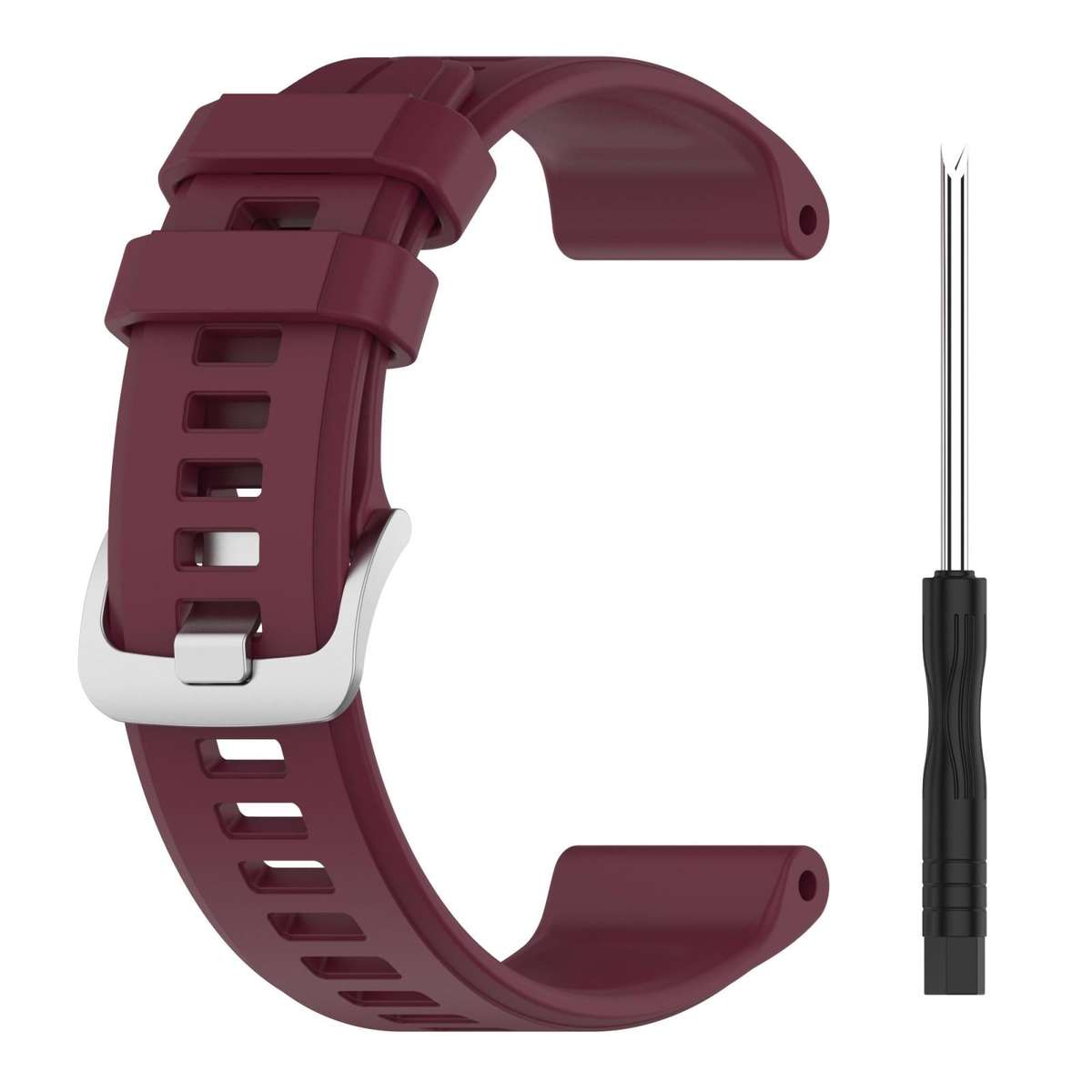 For Garmin Fenix 6 Pro GPS 22mm Solid Color Silicone Watch Band(Burgundy)