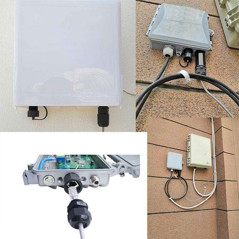 RJ45 Waterproof Connector Double Head Lan Coupler Adapter