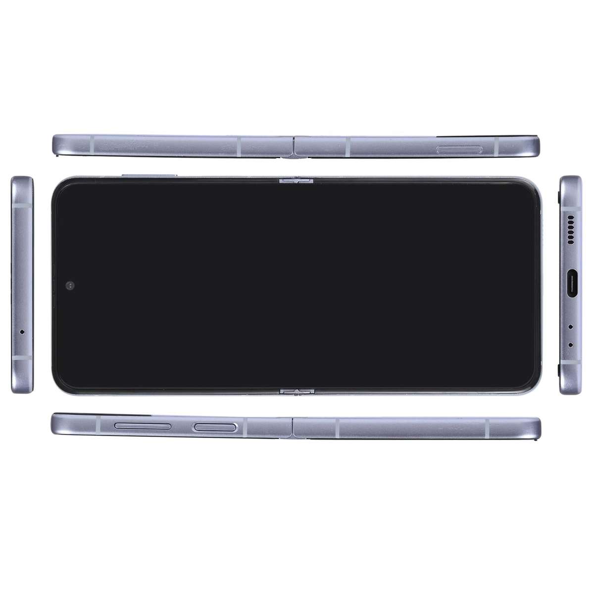 For Samsung Galaxy Z Flip4 Black Screen Non-Working Fake Dummy Display Model (Purple)