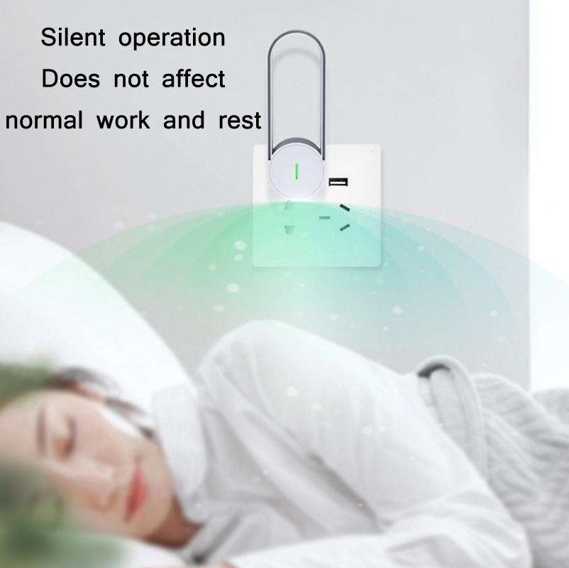 USB Plug-In Negative Ion Air Purifier Odor Deodorizer(Black)