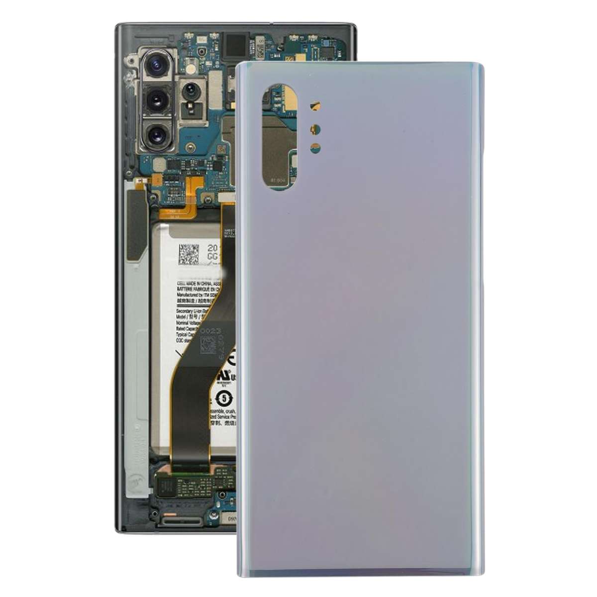 For Samsung Galaxy Note10+ Battery Back Cover (Silver)