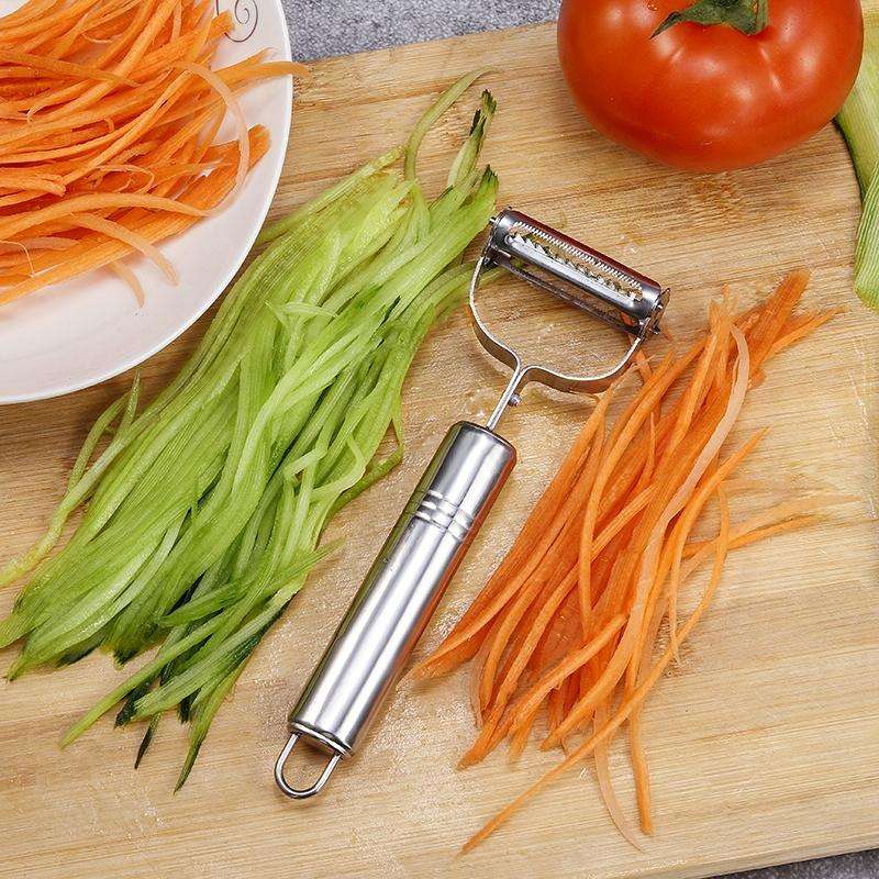 2 PCS Multifunction Stainless Steel Vegetable Peeler Double Planing Grater