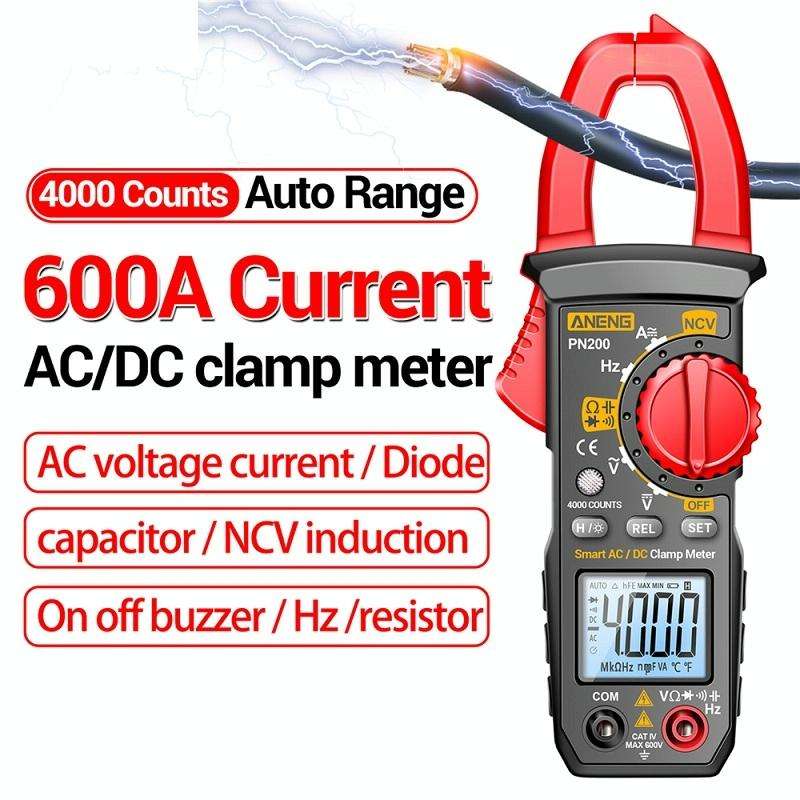ANENG PN200 AC/DC Measurement High Precision Multifunctional Clamp Meter(Red)