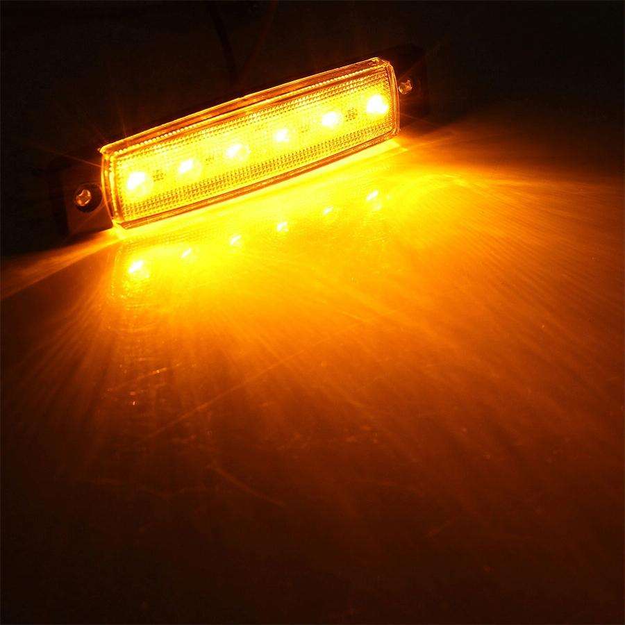 4 PCS 12V 6 SMD Auto Car Bus Truck Wagons External Side Marker Lights LED Trailer Indicator Light...