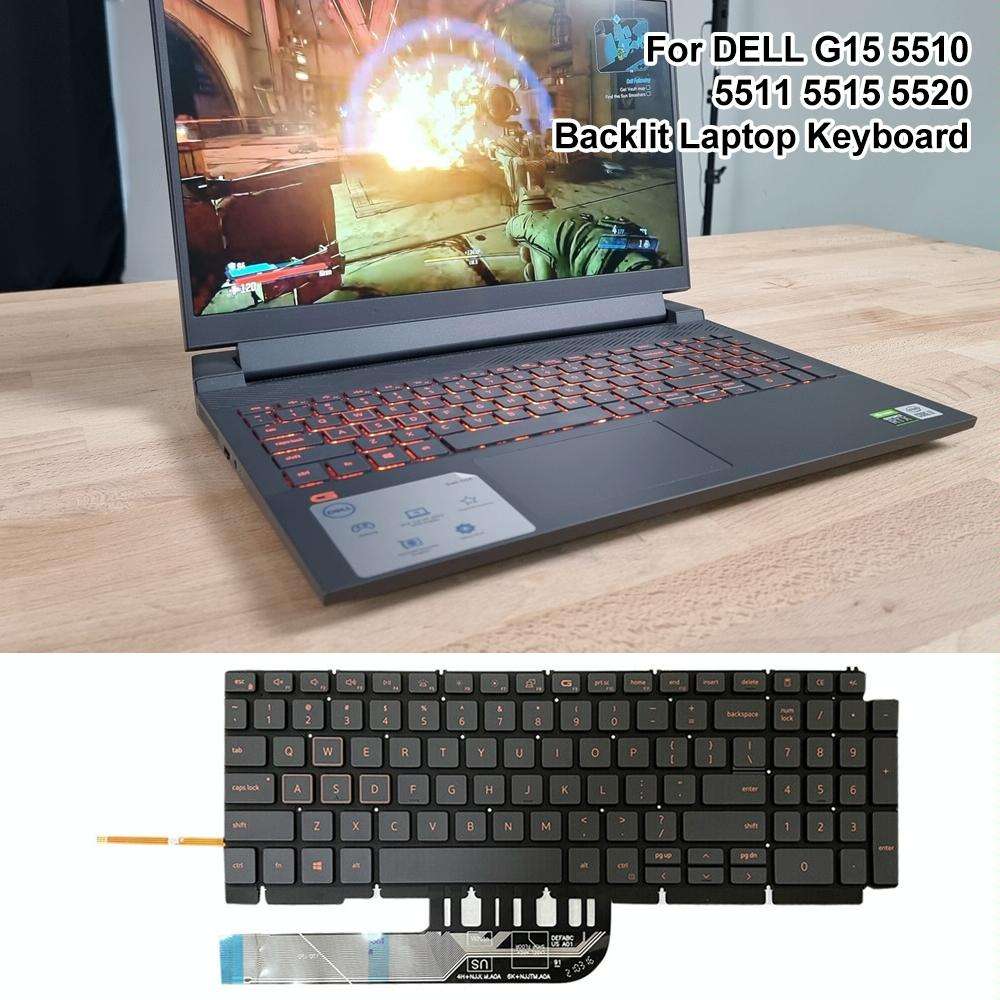 For Dell Latitude 7400 3400 5400 7410 5401 Spanish Version Backlight Laptop Keyboard(Black)