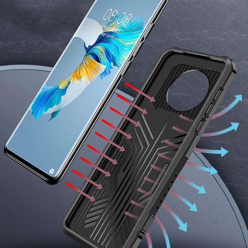 For Huawei Mate 40 Pro Machine Armor Warrior Shockproof PC + TPU Protective Case(Black)