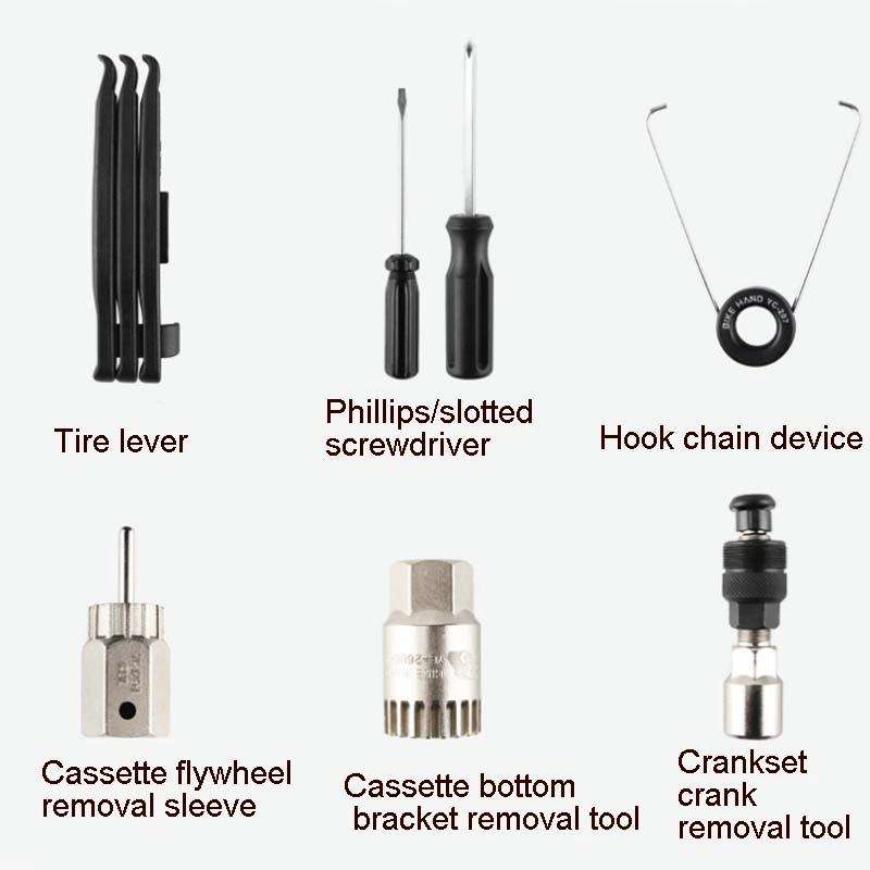 BIKEHAND Bicycle Tool Box Set Renovation Vehicle Tool Kit Riding Equipment Accessories