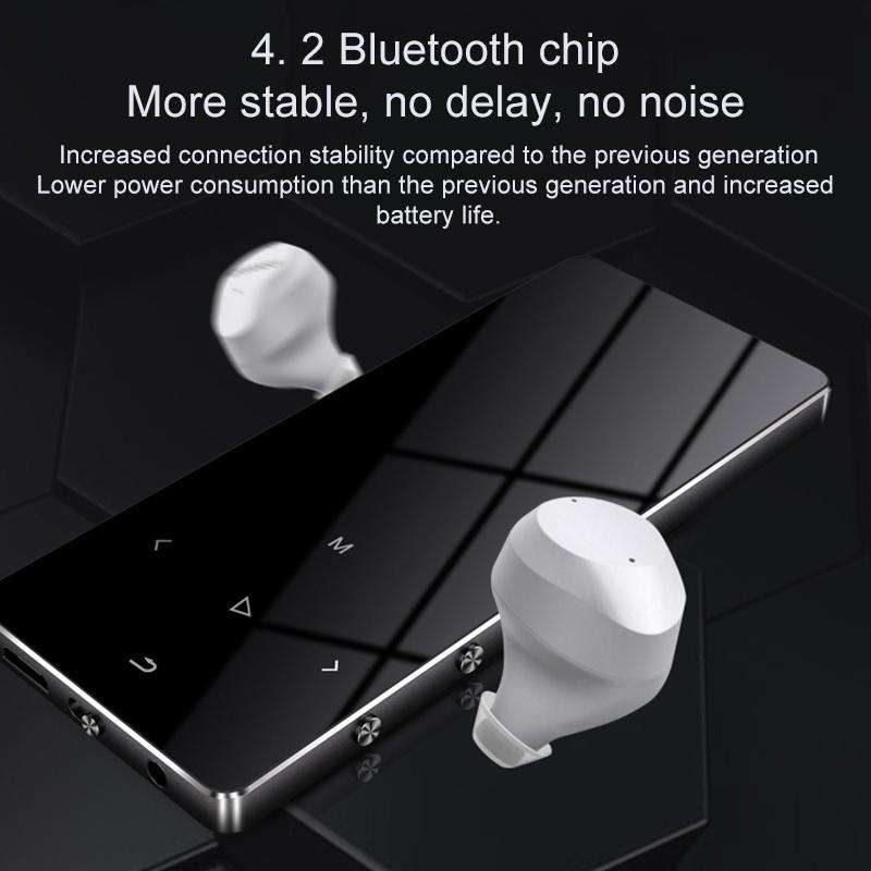 X2 1.8 inch Touch Screen Metal Bluetooth MP3 MP4 Hifi Sound Music Player 8GB(Rose Gold)