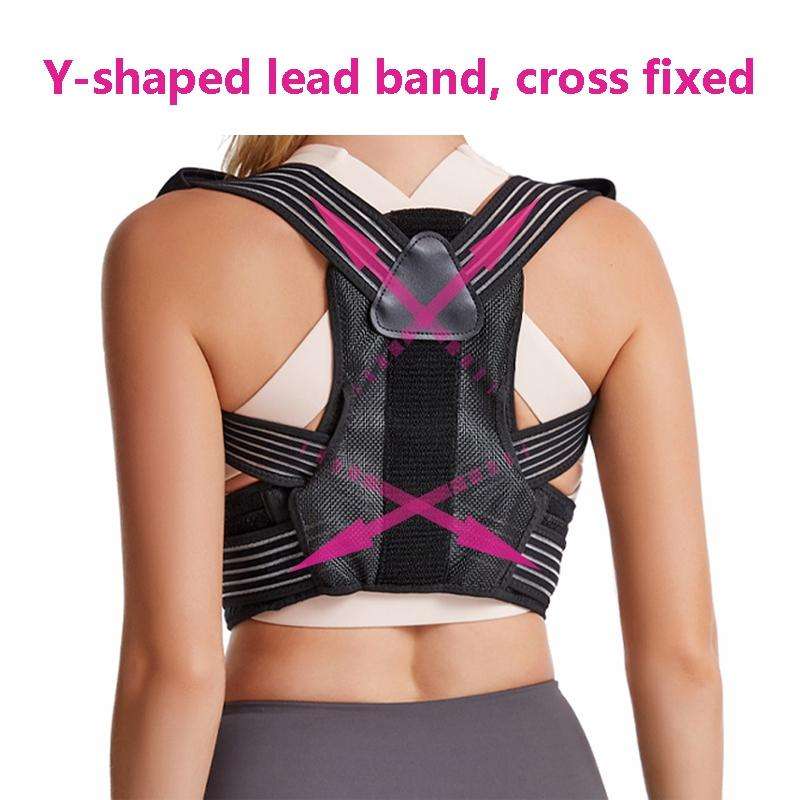 Unisex Dual Compression Back Support Correction Belt Hunchback Corrector, Specification: Free Siz...