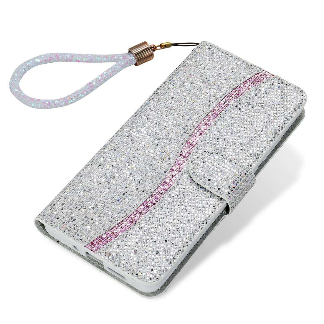 For Samsung Galaxy S9 Plus Glitter Powder Horizontal Flip Leather Case with Card Slots & Holder &...